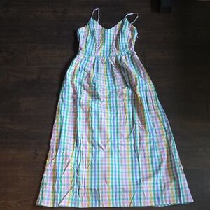 J.Crew Pastel Plaid Maxi Dress - Multicolor